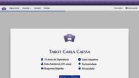 What Tarotcarlacaessa.com website looked like in 2018 (5 years ago)