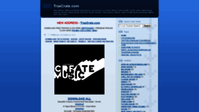 What Traxcrate.com website looked like in 2018 (5 years ago)