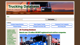 What Truckingdatabase.com website looked like in 2018 (5 years ago)