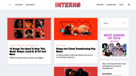 What Theinterns.net website looked like in 2018 (5 years ago)