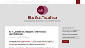What Trabalhista.blog website looked like in 2018 (7 years ago)