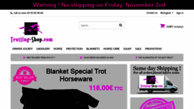 What Trotting-shop.com website looked like in 2018 (5 years ago)