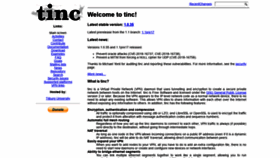 What Tinc-vpn.org website looked like in 2018 (5 years ago)