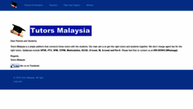 What Tutorsmalaysia.com website looked like in 2018 (5 years ago)