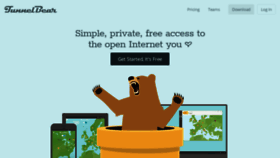 What Tunnelbear.com website looked like in 2018 (5 years ago)