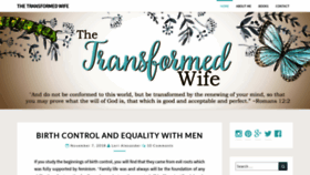What Thetransformedwife.com website looked like in 2018 (5 years ago)