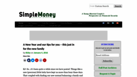 What Thesimplemoneyblog.com website looked like in 2018 (5 years ago)