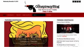 What Theconspiracyblog.com website looked like in 2018 (5 years ago)
