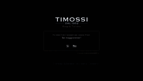 What Timossi.it website looked like in 2018 (5 years ago)