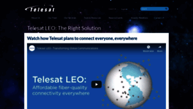 What Telesat.com website looked like in 2018 (5 years ago)