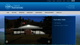 What Townofsaranac.com website looked like in 2018 (5 years ago)