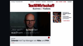 What Textilwirtschaft.de website looked like in 2018 (5 years ago)