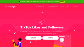 What Tiktokfame.com website looked like in 2018 (5 years ago)
