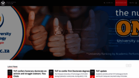 What Tut.ac.za website looked like in 2018 (6 years ago)