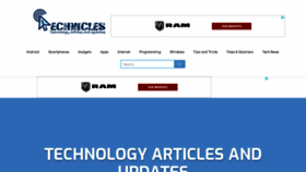 What Technicles.com website looked like in 2018 (5 years ago)