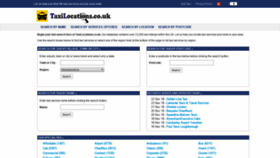 What Taxilocations.co.uk website looked like in 2018 (5 years ago)