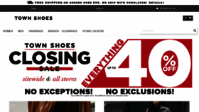 What Townshoes.com website looked like in 2018 (5 years ago)