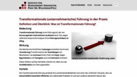 What Transformationale-fuehrung.com website looked like in 2018 (5 years ago)
