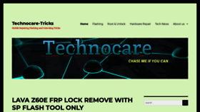 What Technocaretricks.com website looked like in 2018 (5 years ago)