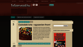 What Teszervezd.hu website looked like in 2018 (5 years ago)