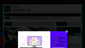 What Techannouncer.com website looked like in 2018 (5 years ago)