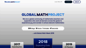 What Theglobalmathproject.org website looked like in 2018 (5 years ago)