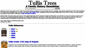 What Tullistrees.org website looked like in 2018 (5 years ago)