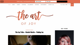 What Theartofjoy.org website looked like in 2018 (5 years ago)