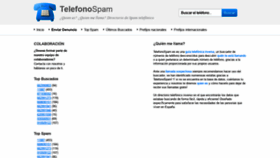 What Telefonospam.es website looked like in 2018 (5 years ago)