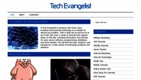 What Tech-evangelist.com website looked like in 2018 (5 years ago)