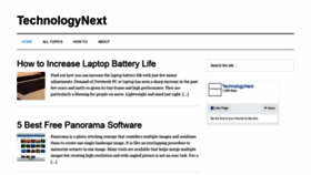 What Technologynext.org website looked like in 2018 (5 years ago)