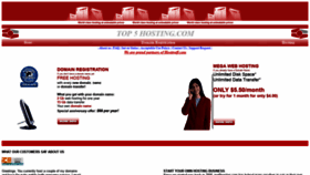 What Top5hosting.com website looked like in 2018 (5 years ago)