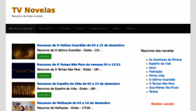 What Tvnovelas.com.br website looked like in 2018 (5 years ago)