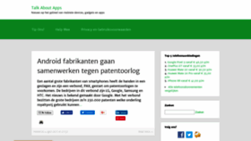 What Talkaboutapps.nl website looked like in 2018 (5 years ago)