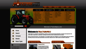 What Tractorspecs.com website looked like in 2018 (5 years ago)