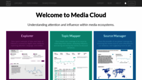 What Tools.mediacloud.org website looked like in 2018 (5 years ago)