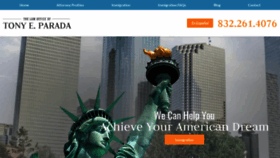 What Tonyparadalaw.com website looked like in 2018 (5 years ago)