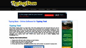 What Typingboss.com website looked like in 2018 (5 years ago)