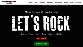 What Thunderroadrocks.com website looked like in 2018 (5 years ago)