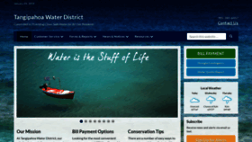 What Tangiwater.com website looked like in 2019 (5 years ago)