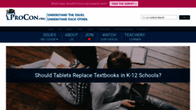 What Tablets-textbooks.procon.org website looked like in 2019 (5 years ago)