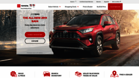 What Toyota.com website looked like in 2019 (5 years ago)
