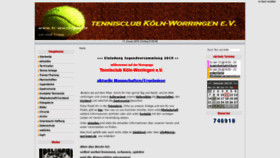 What Tennis-worringen.de website looked like in 2019 (5 years ago)