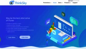 What Thinkskysoft.com website looked like in 2019 (5 years ago)