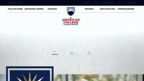 What Theamericancollege.edu website looked like in 2019 (5 years ago)