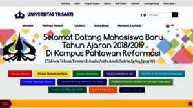 What Trisakti.ac.id website looked like in 2019 (5 years ago)