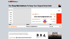 What Tempmailaddress.com website looked like in 2019 (5 years ago)