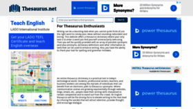 What Thesaurus.net website looked like in 2019 (5 years ago)