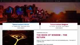 What Tomorrowland.com website looked like in 2019 (5 years ago)