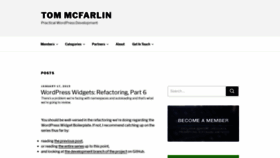 What Tommcfarlin.com website looked like in 2019 (5 years ago)
